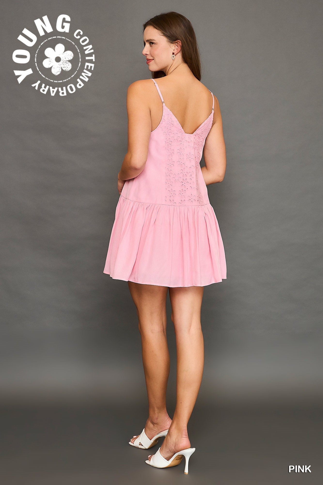 June Pink Lace Drop Waist - She Chester