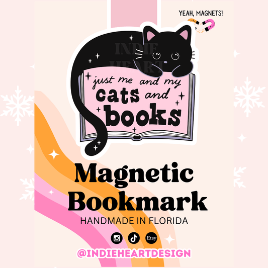 Just My Cat And Books Magnetic Bookmark - She Chester