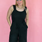 Louisa Linen Jumpsuit Black -