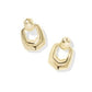 Kaitlin Open Frame Earring Gold Metal - She Chester