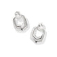 Kaitlin Open Frame Earring Rhodium Metal - She Chester