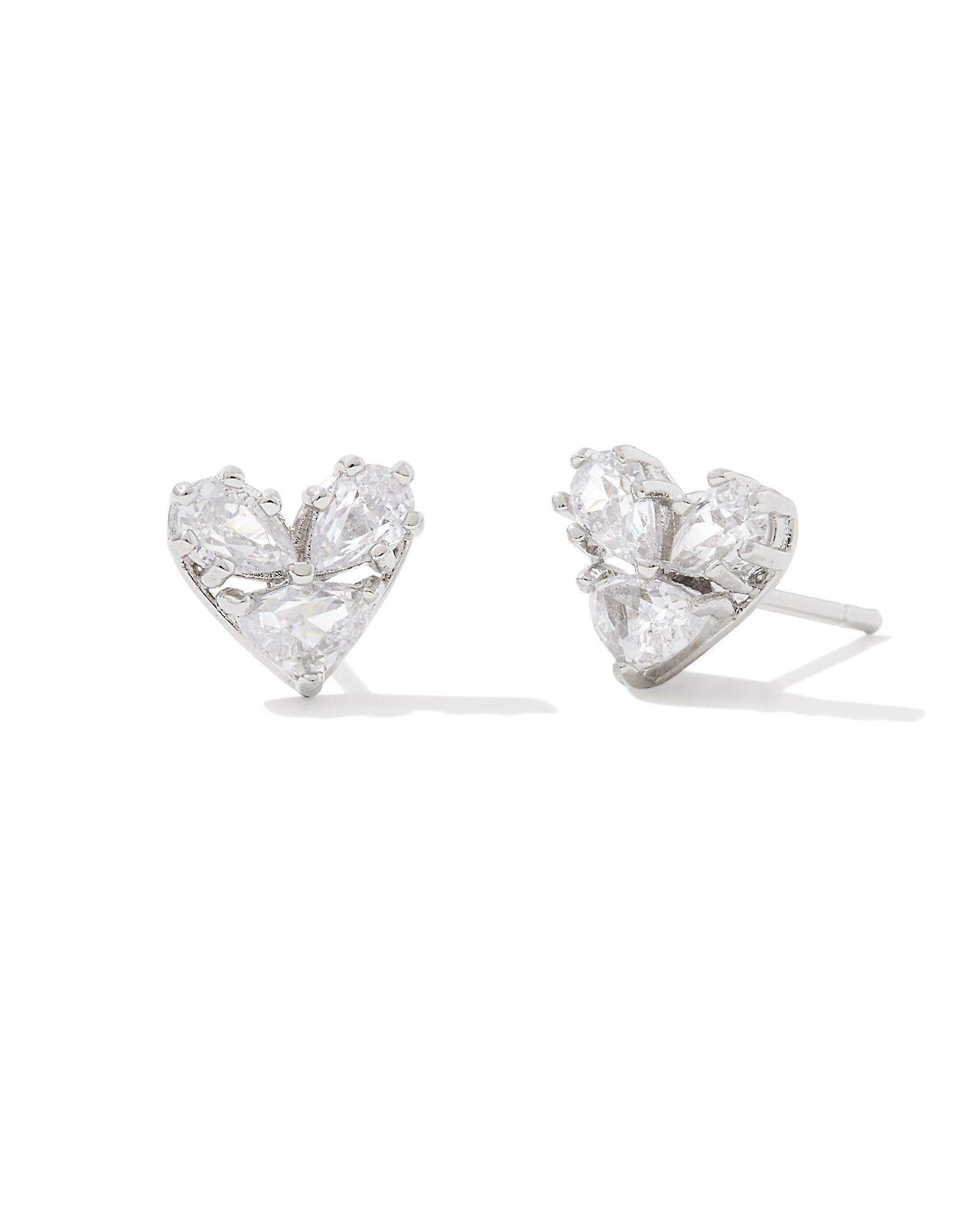 Katy Heart Stud Rhod CZ - She Chester