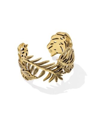 Kayla Cuff Bracelet Vintage Gold Metal S/M - She Chester