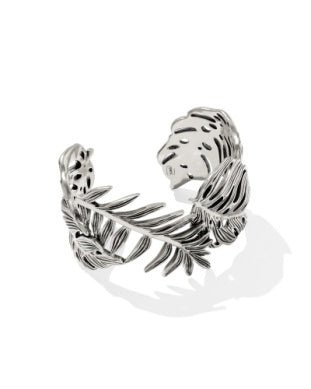Kayla Cuff Bracelet Vintage Silver Metal M/L - She Chester