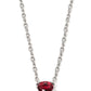 Cailin Pendant Necklace Rhod Burgundy Crystal