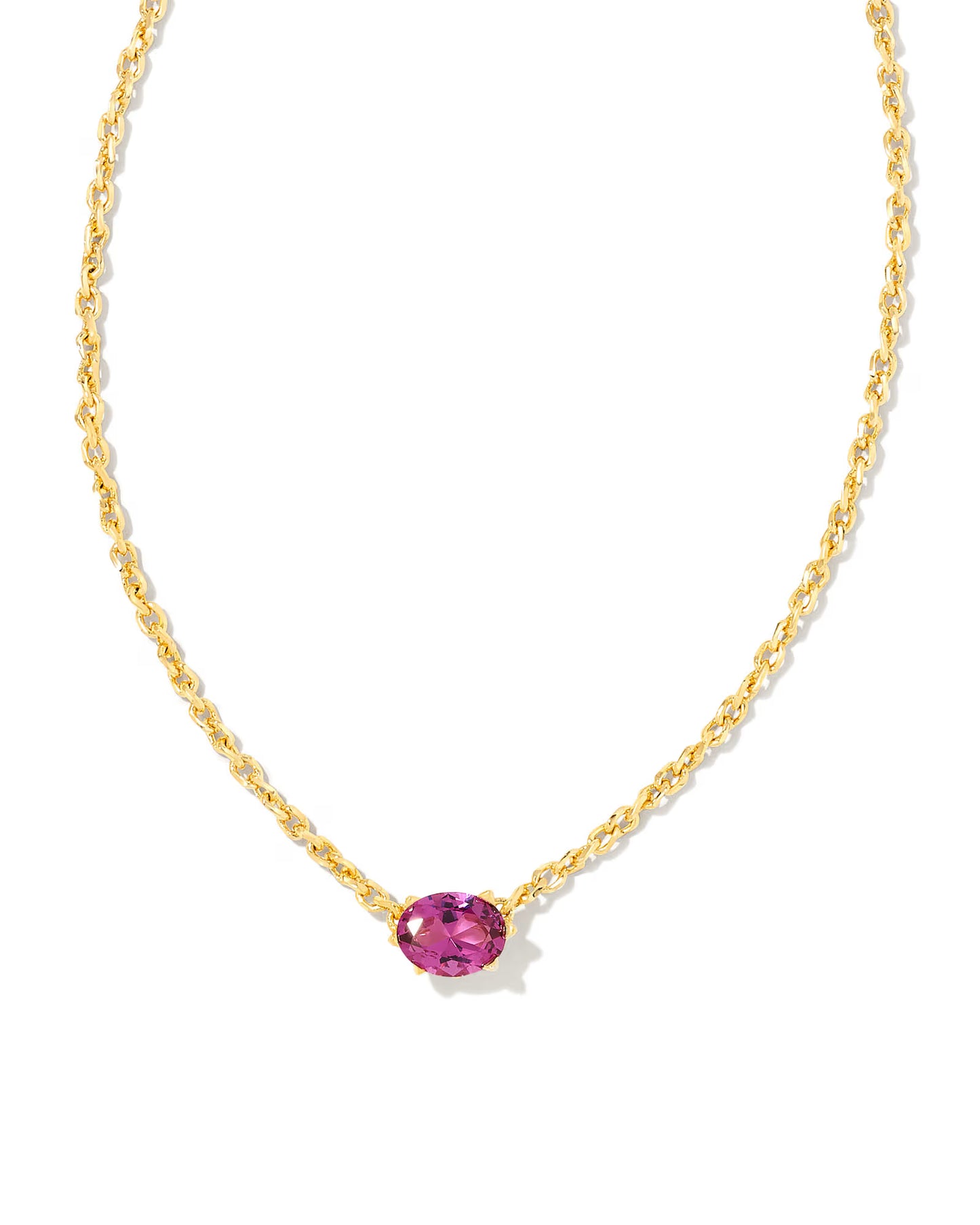 Cailin Pendant Necklace Gold Purple Crystal