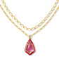 Camry Enamel Frame Multi Necklace Gold Azalea Illusion