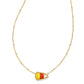 CANDY CORN SHORT PENDANT NECKLACE GOLD CANDY CORN MAGNESITE