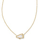 Cheer Pendant Necklace Gold White MOP