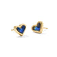 Framed Ari Heart Stud Earrings Gold Mood Stone