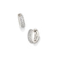 Mikki Pave Huggie Earrings in Silver