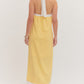 Kennedy Lemon Tie Halter Dress - She Chester