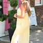 Kennedy Lemon Tie Halter Dress - She Chester