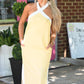 Kennedy Lemon Tie Halter Dress - She Chester