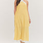 Kennedy Lemon Tie Halter Dress - She Chester