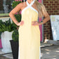 Kennedy Lemon Tie Halter Dress - She Chester