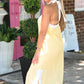 Kennedy Lemon Tie Halter Dress - She Chester