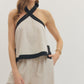Kennedy Tie Halter Top - She Chester