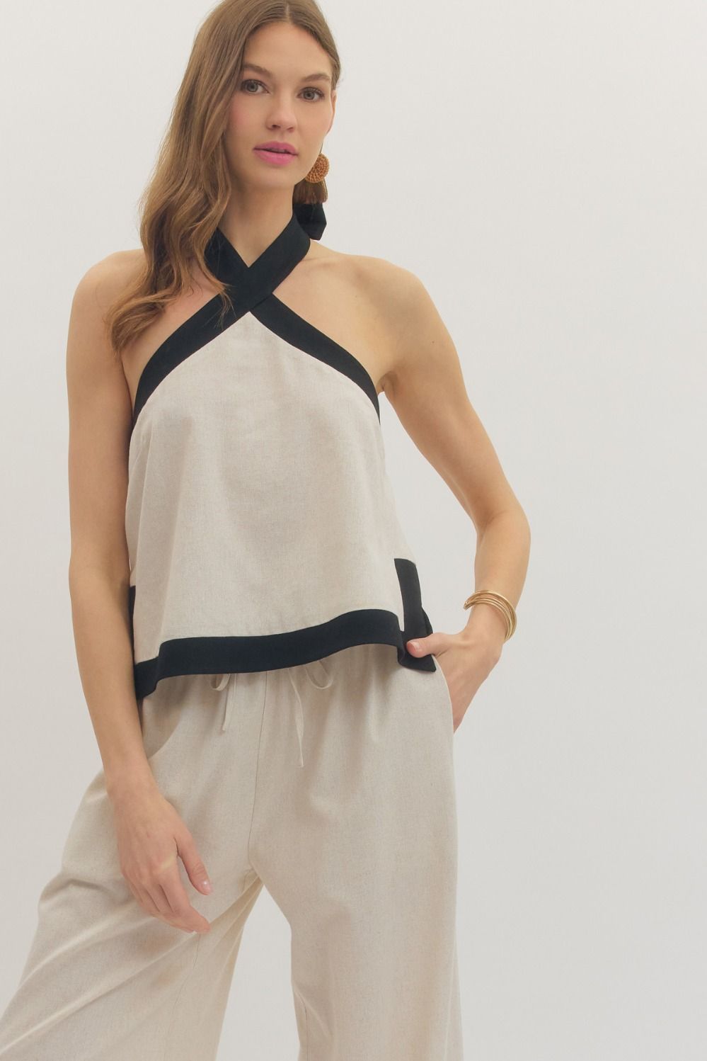 Kennedy Tie Halter Top - She Chester
