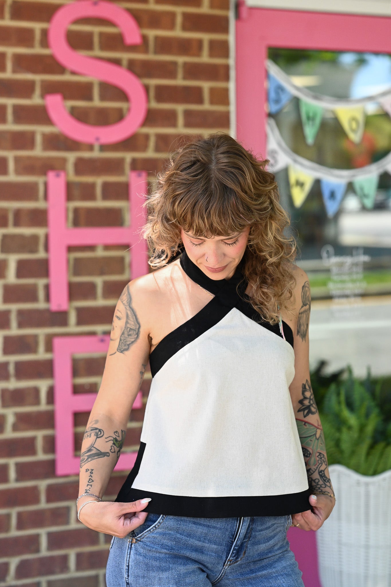 Kennedy Tie Halter Top - She Chester