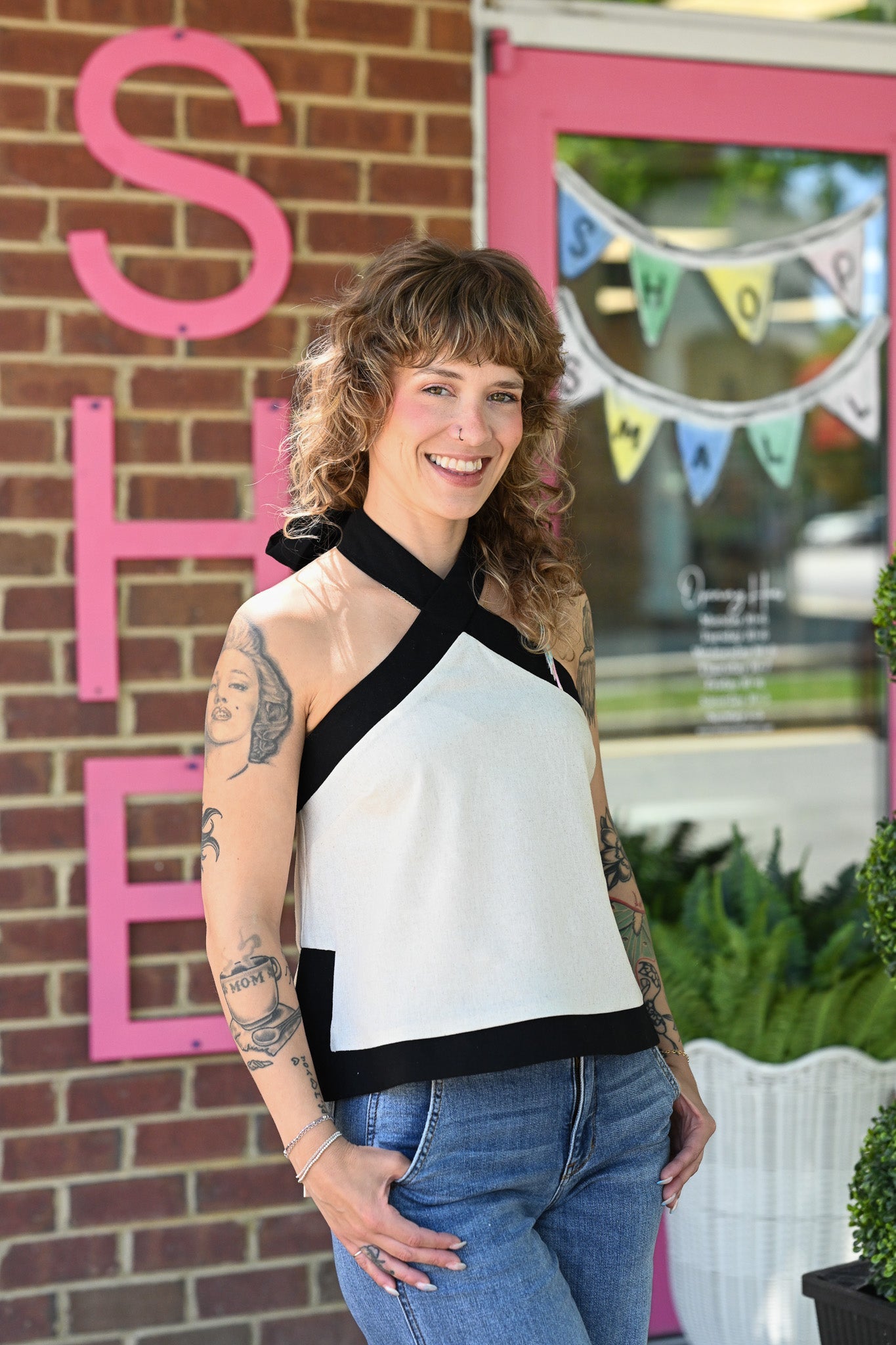 Kennedy Tie Halter Top - She Chester