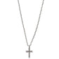Jada Cross Short Necklace Rhodium Metal