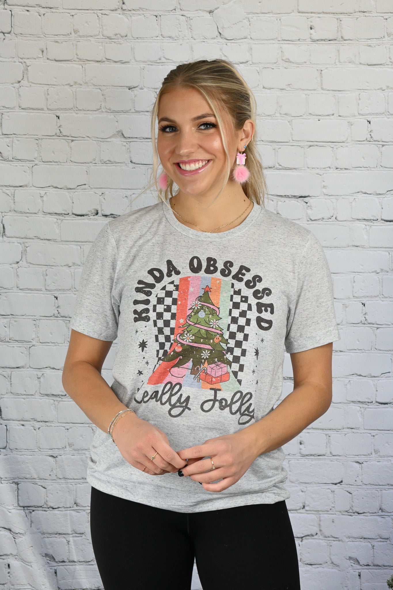 Kinda Obsessed Christmas Tee - She Chester