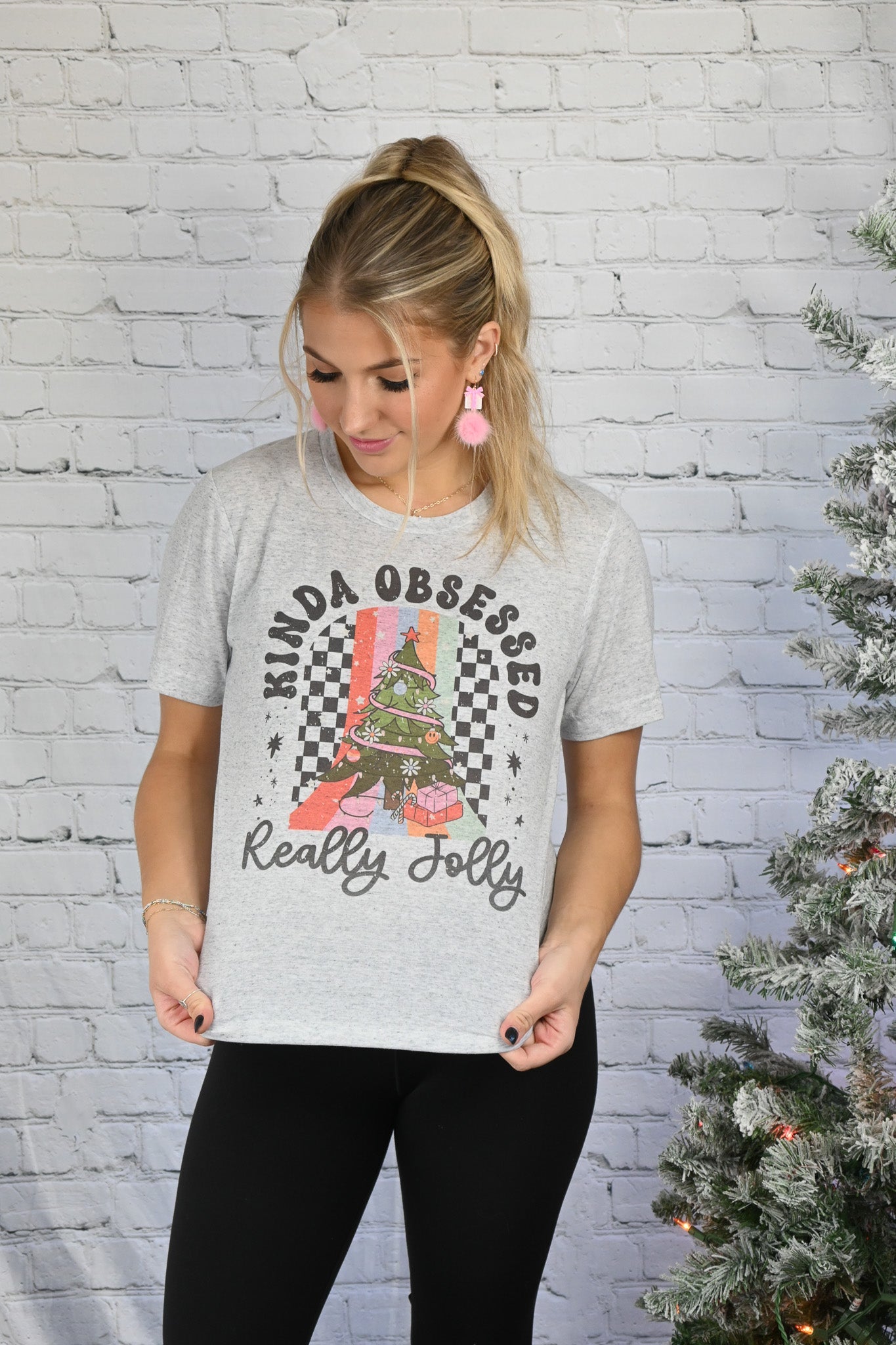 Kinda Obsessed Christmas Tee - She Chester