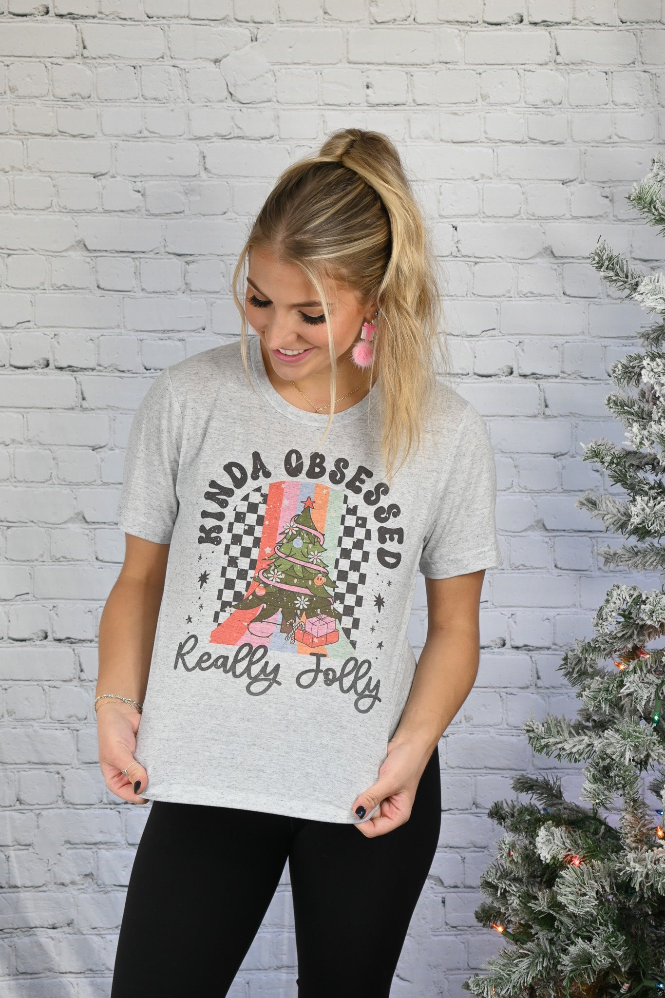 Kinda Obsessed Christmas Tee - She Chester