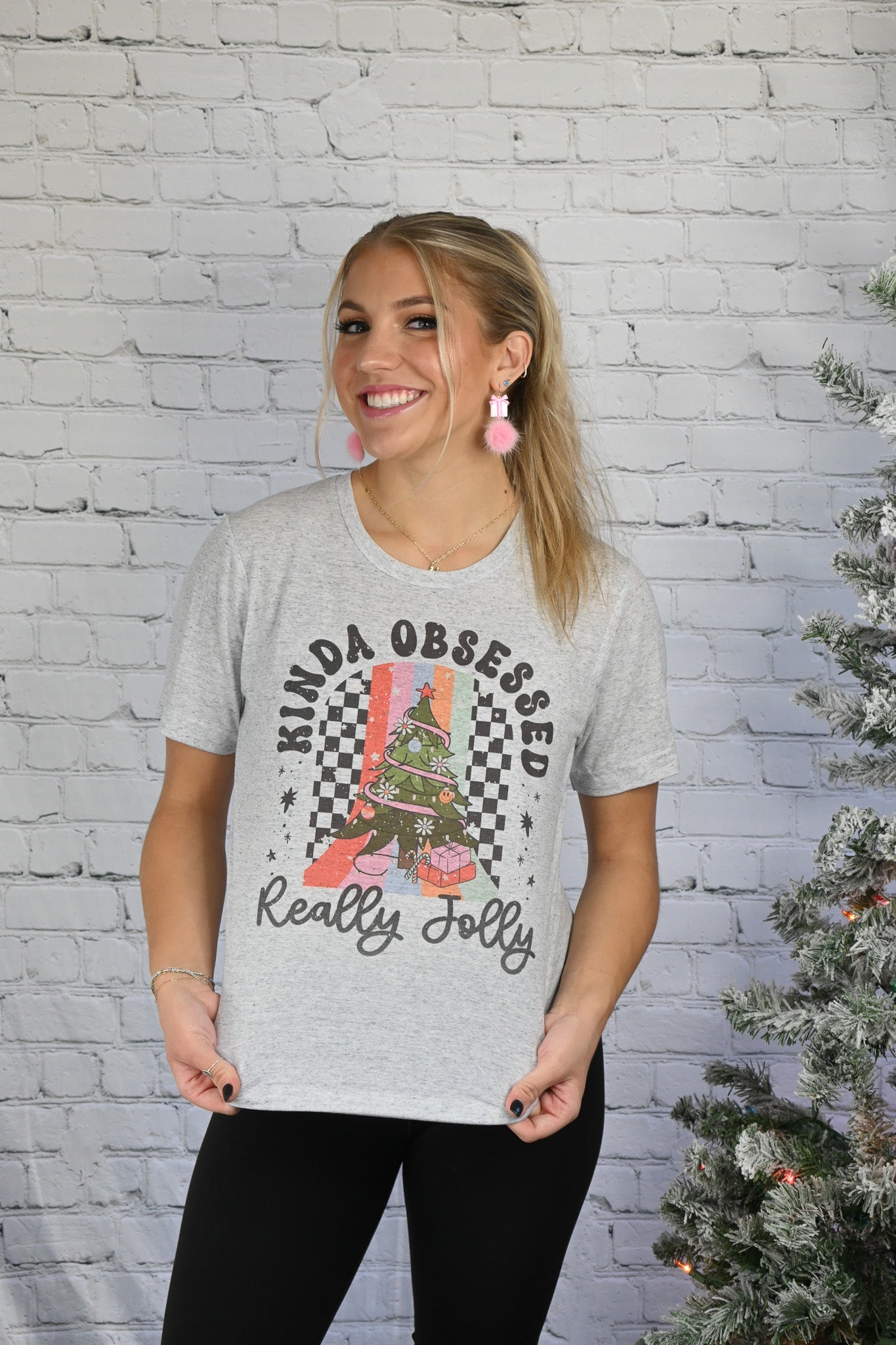 Kinda Obsessed Christmas Tee - She Chester