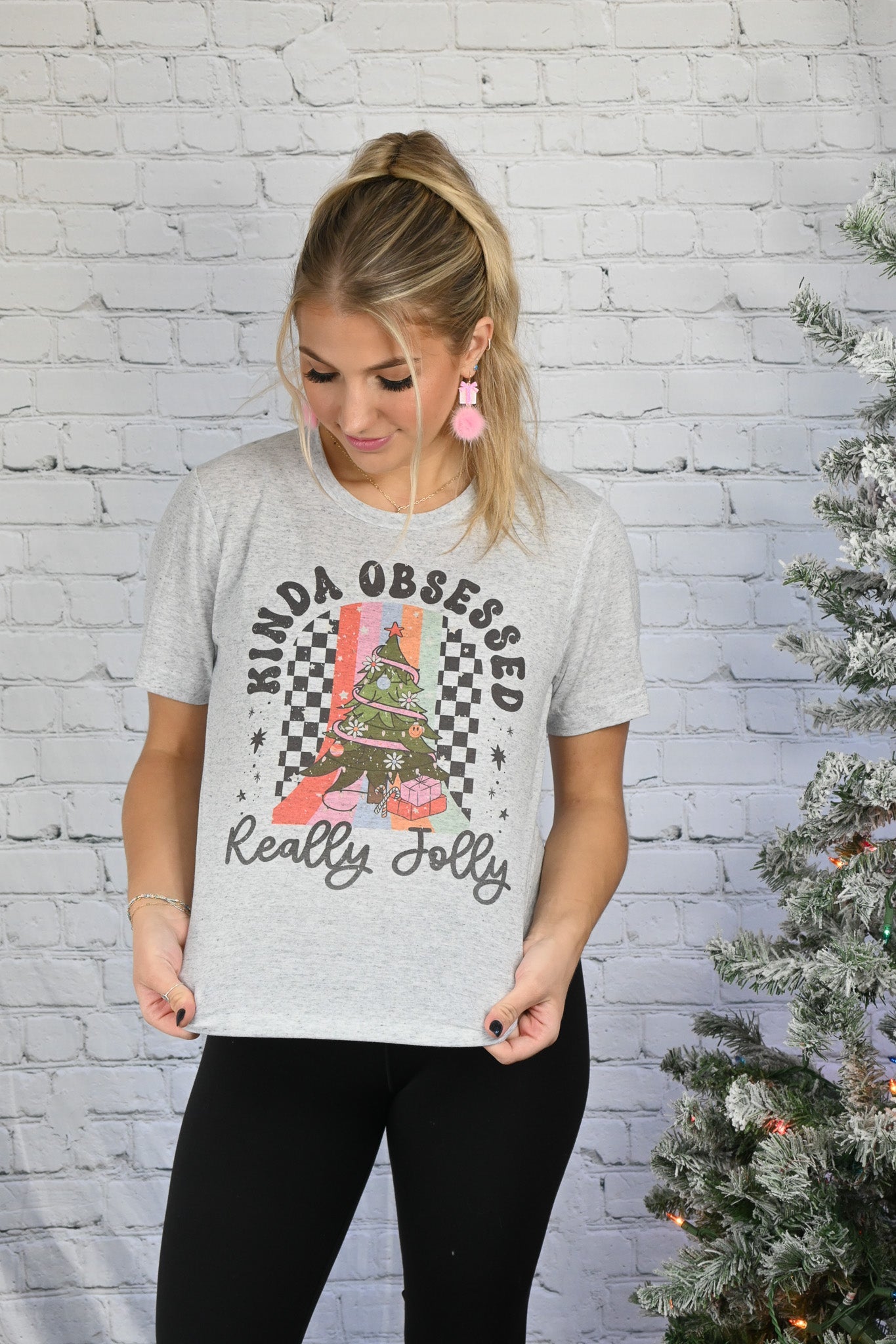 Kinda Obsessed Christmas Tee - She Chester