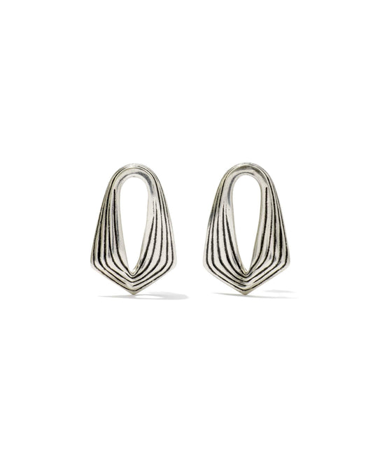KIRA STUD EARRINGSVINTAGE SILVER - She Chester