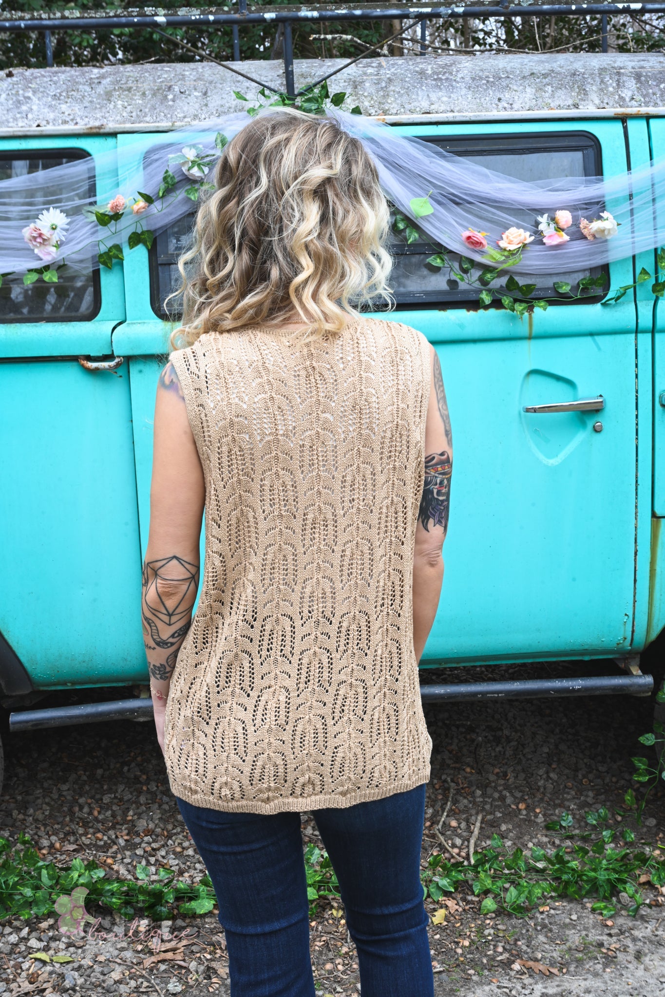 Knitted Up Vest Oatmeal - She Chester