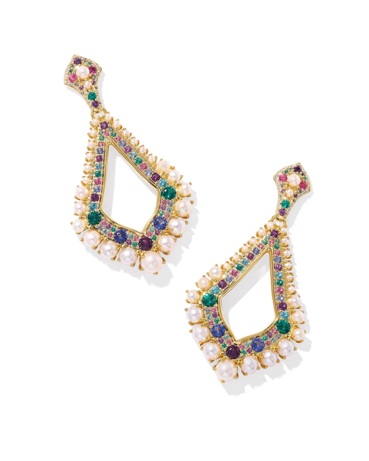KRISTA STATEMENT EARRINGS GOLD MULTI MIX - She Chester