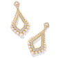 KRISTA STATEMENT EARRINGS GOLD WHITE MIX - She Chester