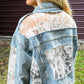 Lace And Denim Jacket - She Chester