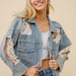 Lace And Denim Jacket - She Chester
