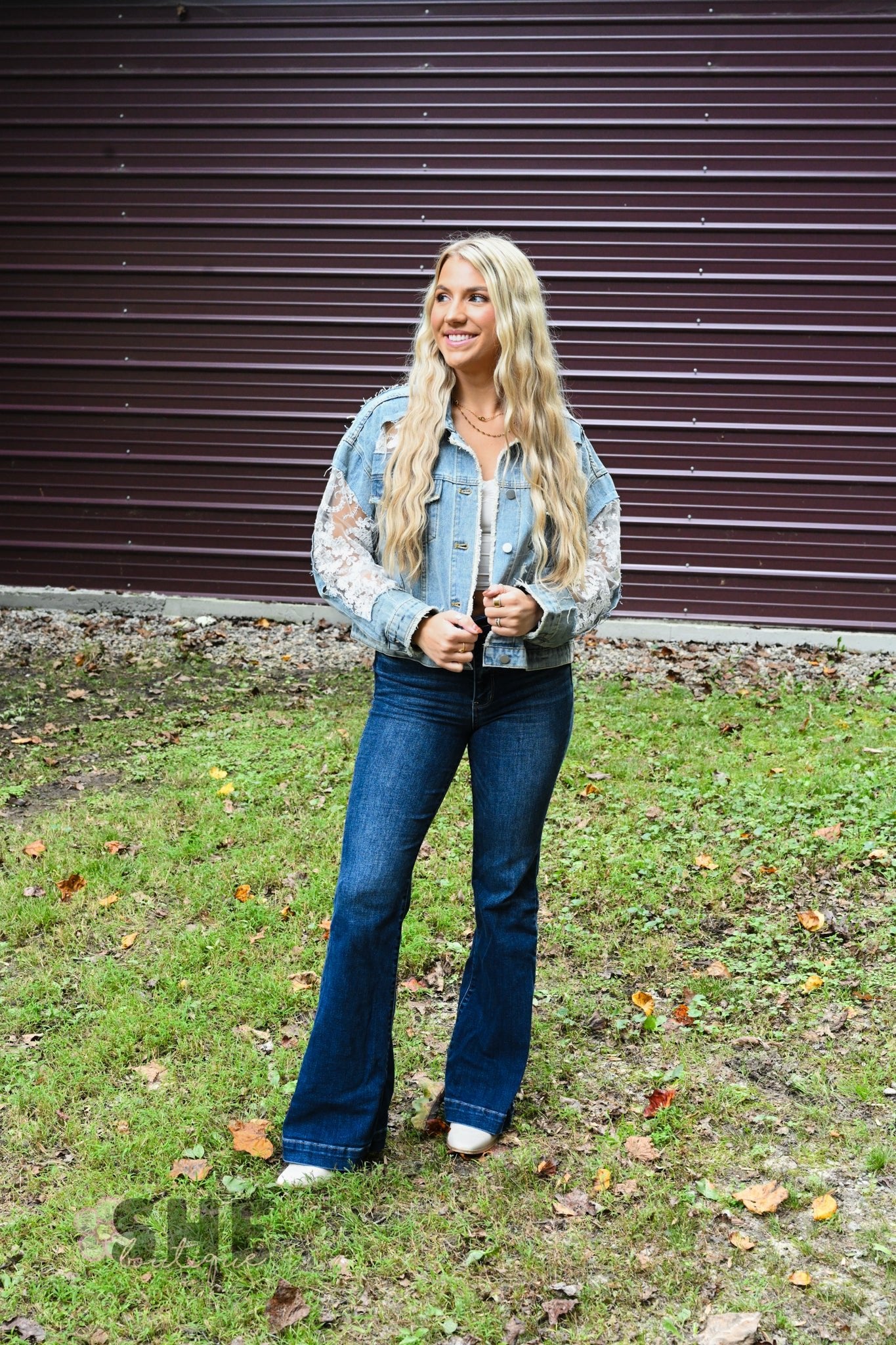 Lace And Denim Jacket - She Chester