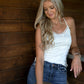 Lace Frilly Cream Tank - She Chester