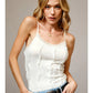 Lace Frilly Cream Tank - She Chester