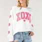 Lace XOXO White Crewneck - She Chester