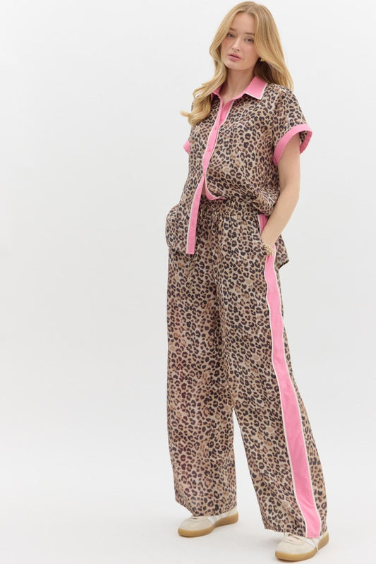 Lady Leopard Button Up Top - She Chester