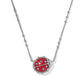 LADYBUG SHORT PENDANT NECKLACE RHODIUM RED VERMILLION MAGNESITE - She Chester
