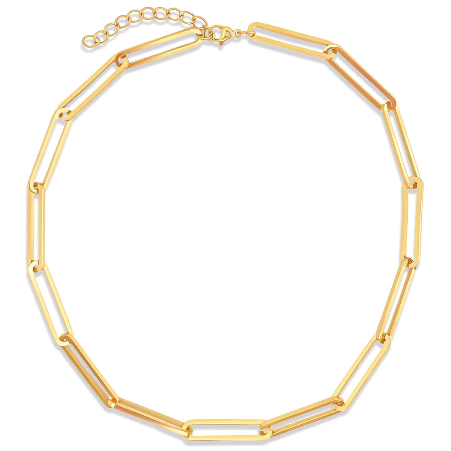 Lainey Gold Paperclip Chain Necklace - 103 - She Chester