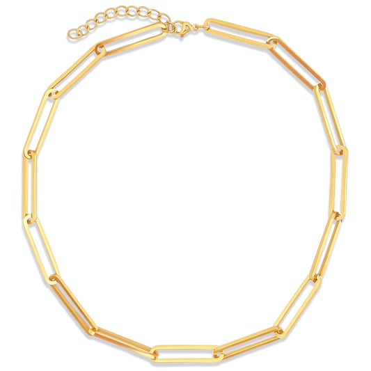Lainey Gold Paperclip Chain Necklace - 103 - She Chester