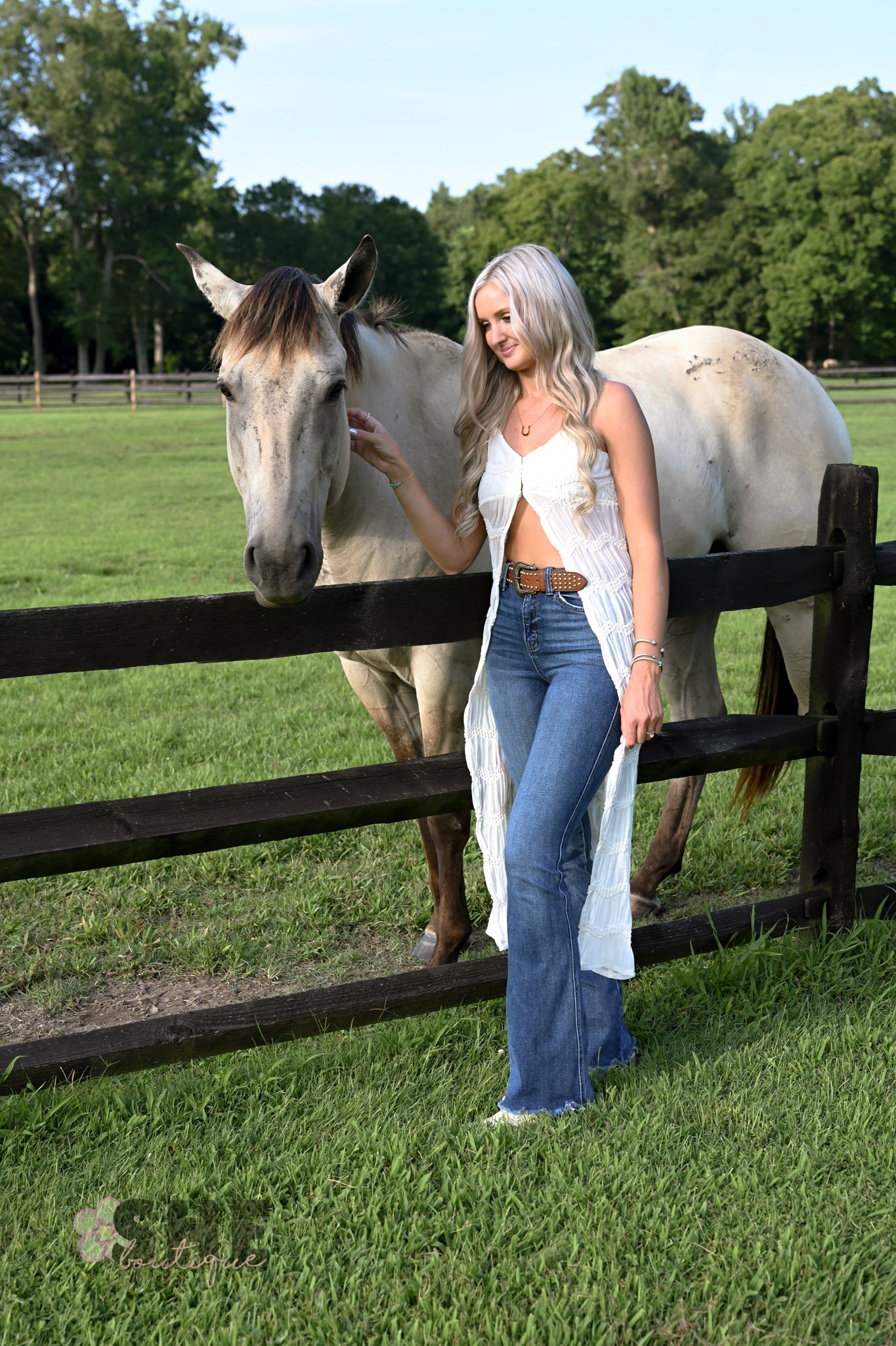 Langley Cream Maxi Top - She Chester