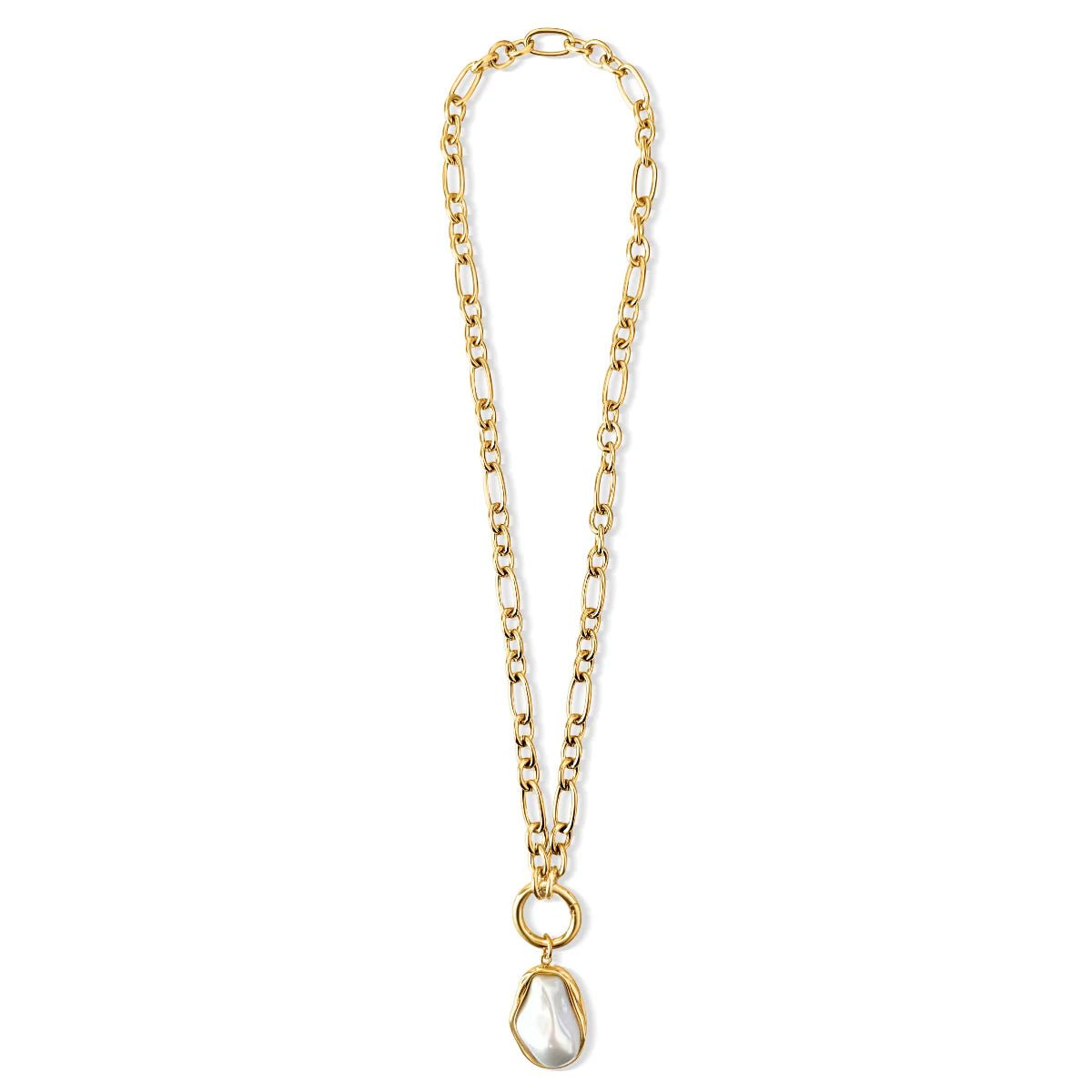 Langston Baroque Pearl Pendant Necklace - She Chester