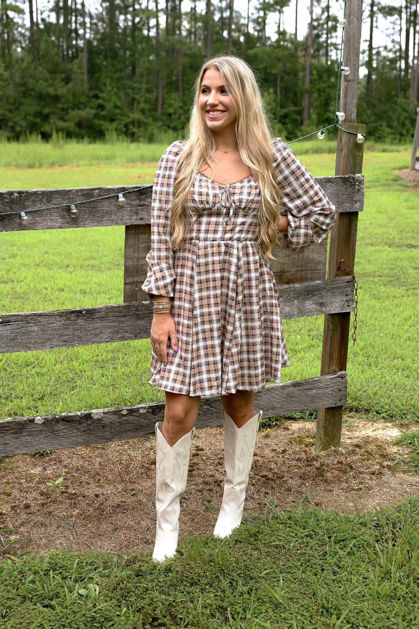 Lattes Tartan Mini Dress - She Chester