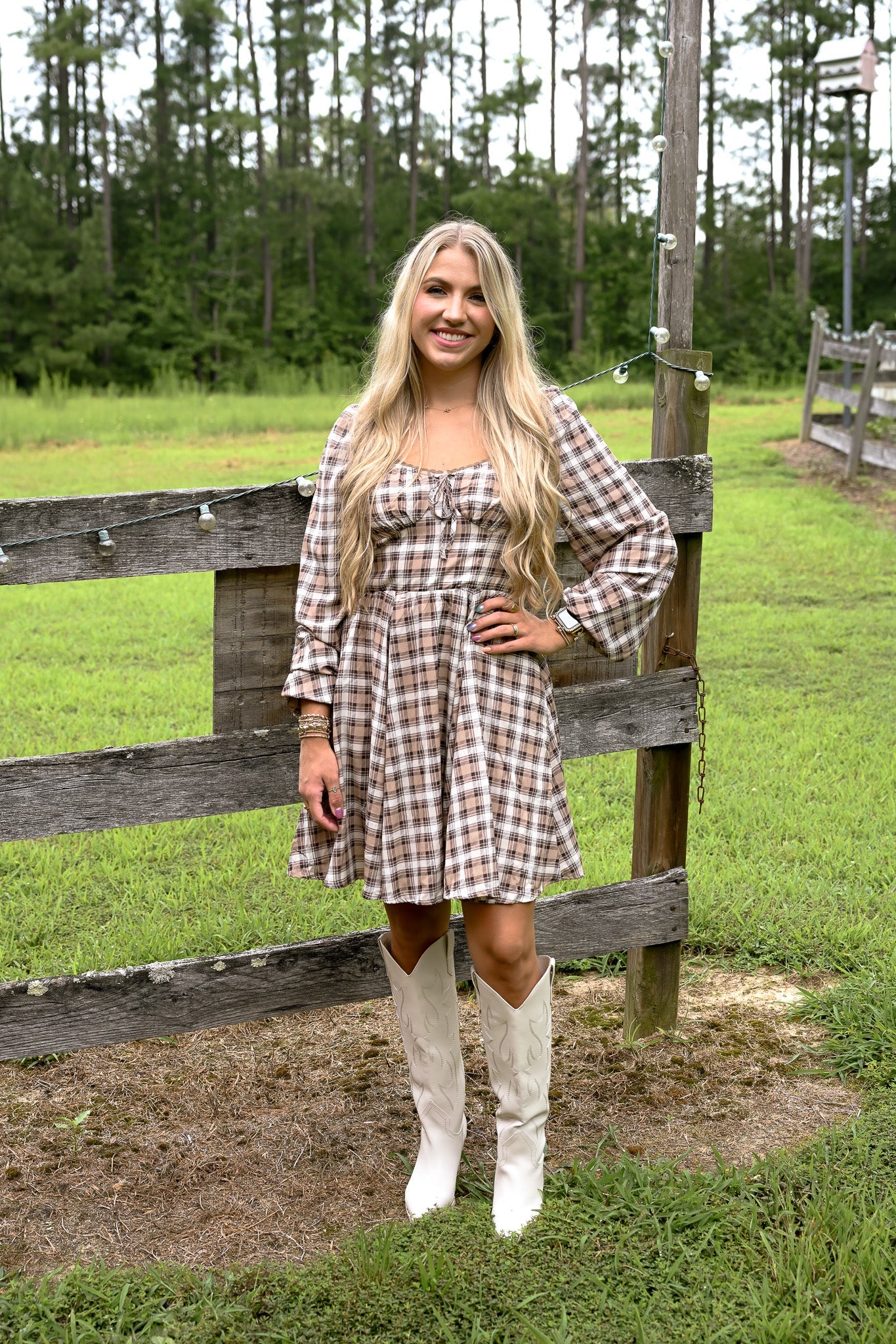 Lattes Tartan Mini Dress - She Chester