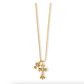 Lazara Double Cross Pendant Gold Necklace - She Chester